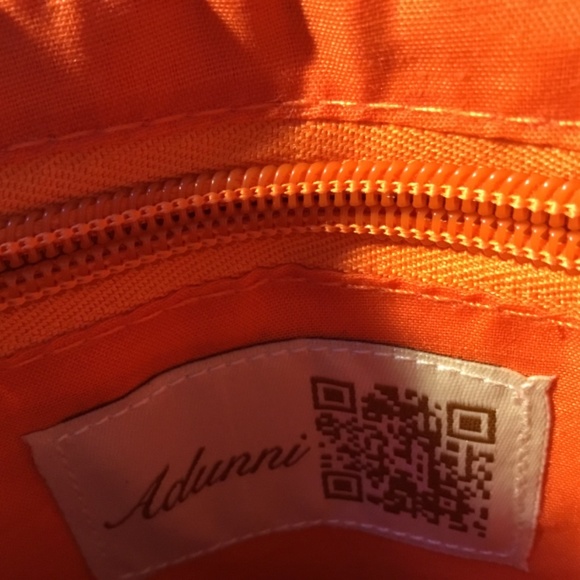 Vintage-Inspired Orange Shweshwe Plaid/Checkered Pattern Adunni Women's Clutch - Picture 2 of 4